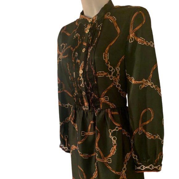 Zara Green Short Chain Print Dress Size: XS - Picture 11 of 12